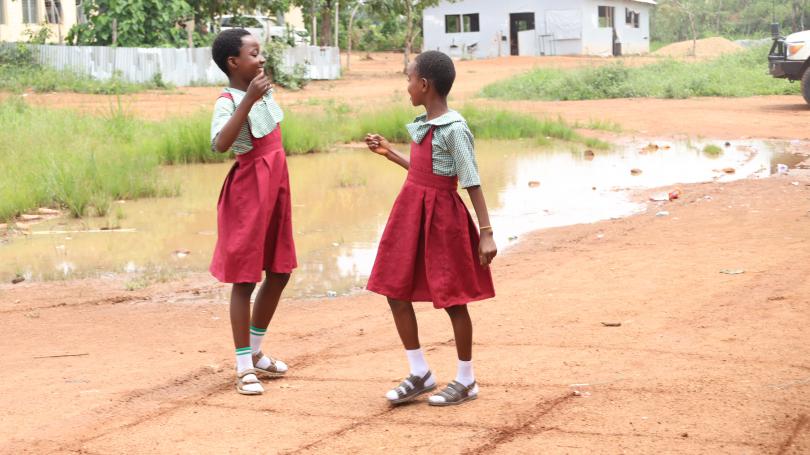 Truth playing with her friend after school