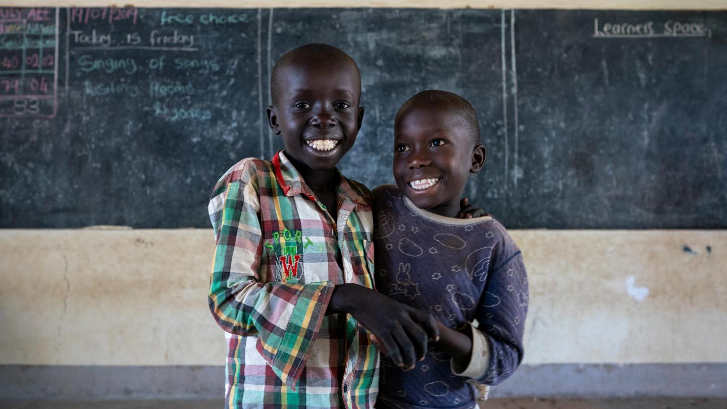 Children smile at school