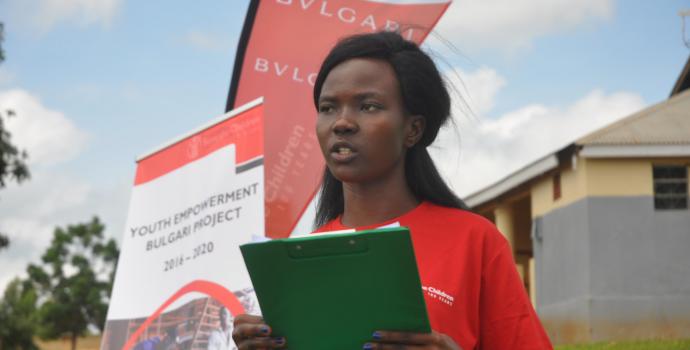 Anena Cynthia Marion campaigns against child marriage in northern Uganda. Immaculate Nalubyayi / Save the Children