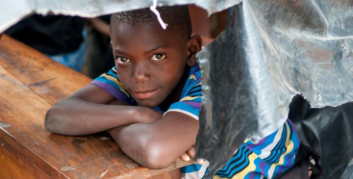 A young boy at school in central Uganda. Andrew Pacutho / Save the Children