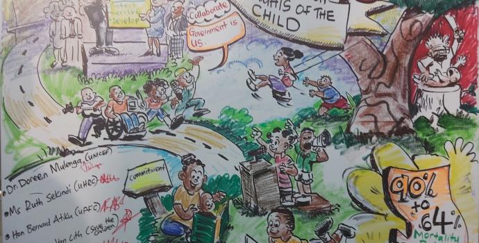 An illustration of 30 years of the CRC in Uganda